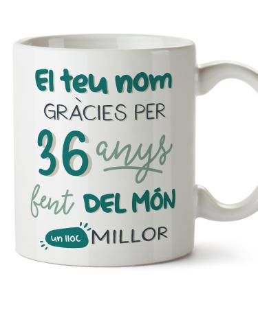 MUGFFINS Personalised Birthday Mug - in Catalan - fent del m n un LLOC millor - Funny Custom Anniversary Present - 11 oz
