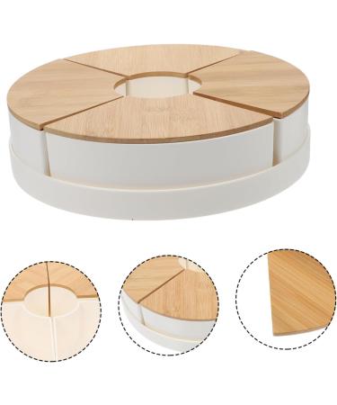 Cabilock 1 Set Office Fruit Plate Grill Vegetable Tray Wrought Iron Plastic Spraying Dried Fruit White Snack 26X26X7CM White - Buy Online on SooperMarket.com
