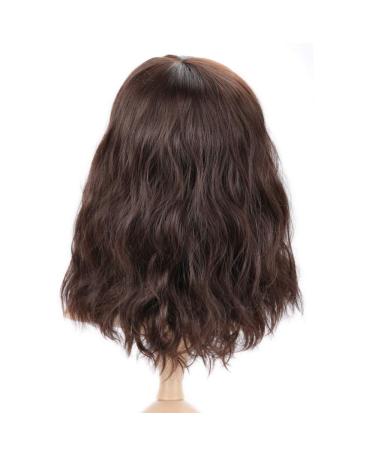 SHIYID No Lace Synthetic Wigs with Bangs - Short Natural Wave Heat Resistant Hair Wigs for Women - International Shipping - Buy Online on SooperMarket.com