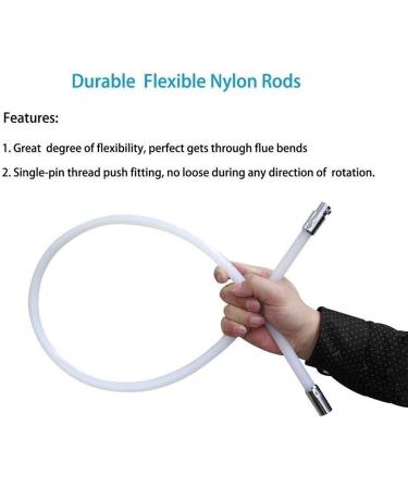 Chimney Flue Cleaning Rod & Brush Set | 18 Rods 610mm | Lint Remover Kit for Effective Duct & Chimney Sweeping - International Shipping Available - Buy Online on SooperMarket.com