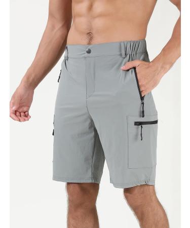 Suwangi Men's Quick-Dry Cargo Shorts - Light Gray Medium | Outdoor Athletic & Travel Gear - Buy Online on SooperMarket.com