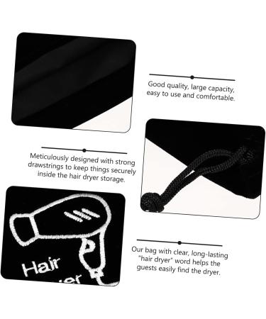 Baluue 10 Pcs Hair Dryer Storage Bag Hair Dryer Pouch Hairdryer Drawstring Bag Blow Dryer Bag Black Flannel - Buy Online on SooperMarket.com