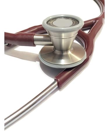 Professional Burgundy Stethoscope Cardiology Dual Sided Stainless Steel