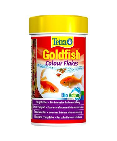 Tetra Goldfish Color Flakes - flake -fodly feed with natural color amplifiers for all goldfish and other cold water fish 250 ml can color flakes 250 ml (1 Pack)