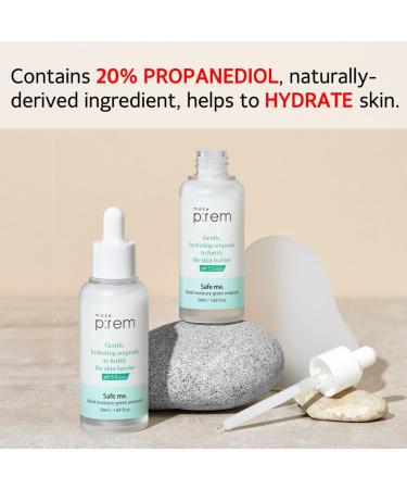 MAKE P:REM Safe Me Relief Moisture Green Ampoule - Hydrating Soothing Serum for Sensitive Skin | Korean Skincare 50ml - Buy Online on SooperMarket.com