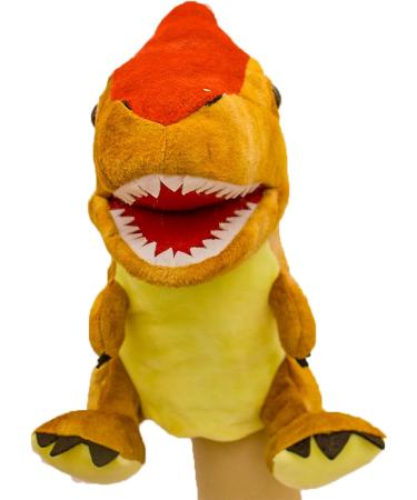 Lilizzhoumax Parasaurolophus Hand Puppet Plush Toy - Interactive Dinosaur Stuffed Animal for Kids | Educational Role-Playing Toy & Home Decor - Buy Online on SooperMarket.com