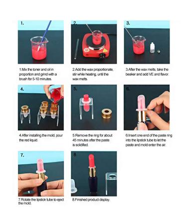 Kalolary 4-Hole Silicone Lipstick Mold DIY Makeup Tool Set with Lipstick Demoulder - Buy Online on SooperMarket.com
