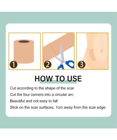 Skin Color Scar Sheets Roll - 2pcs, Self Adhesive & Waterproof - Ideal for Scar Cover, C Section Surgery & Burn Removal - Buy Online on SooperMarket.com