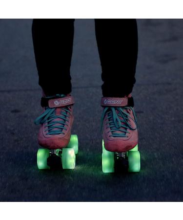 Bont Glow Light Up LED Quad Roller Skate Wheels - 62x35mm 83A - Pack of 4 (Misty Teal) - Buy Online on SooperMarket.com