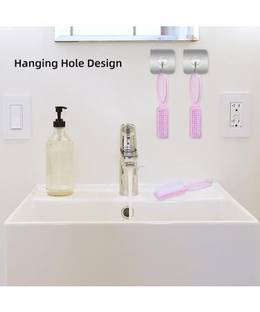 Yebeauty Nail Brush Fingernail Cleaner 4 Pack - Hand and Toe Scrubbing Brush for Pedicure - Clear Pink Plastic Nail Scrubber - Buy Online on SooperMarket.com