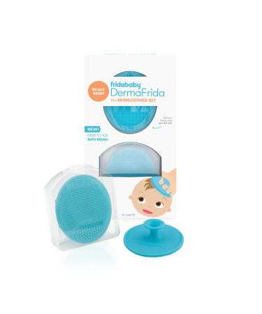 DermaFrida The SkinSoother Baby Bath Silicone Brush by Fridababy | Baby Essential for Dry Skin, Cradle Cap and Eczema (2 Pack)