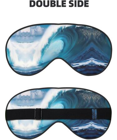 SSIMOO Big Sea Wave HD Soft Sleep Eye Mask | Breathable Travel Eye Patch for Women | Ideal for Relaxation & Comfort - Buy Online on SooperMarket.com