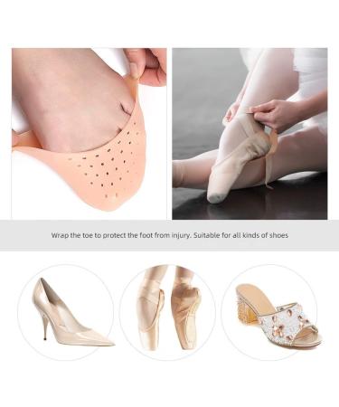 Silicone Toe Protectors for Women - Dance Gel Pads for Pointe Shoes with Breathable Hole - Brown One Size - Buy Online on SooperMarket.com