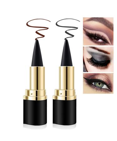Aaiffey Gel Eyeliner Set - Waterproof Smudge Proof Eye-liner Pencil for Women - Long-Lasting Matte Black/Brown (04 Black + 03 Brown) - Buy Online on SooperMarket.com