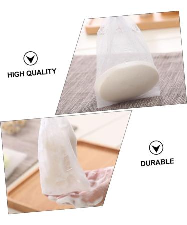 BELLIFFY 100 Pcs Soap Foam Net Foaming Nets Bar Soap Saver Pouch Foam Exfoliating White or - Buy Online on SooperMarket.com