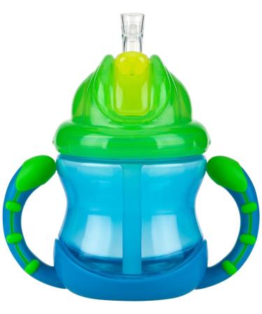 Nuby Two-Handle Flip N' Sip Straw Cup  8 Ounce  Colors May Vary Colors_May_Vary