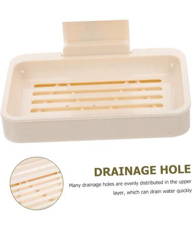 Anneome Soap Box House Draining Dish -mounted Soap Dishes Bathroom Decor Soap Holder for Shower Soap Stand Plastic Soap Dispenser Desk Topper Kitchen Double Layer White Drainer Rack Abs - Buy Online on SooperMarket.com
