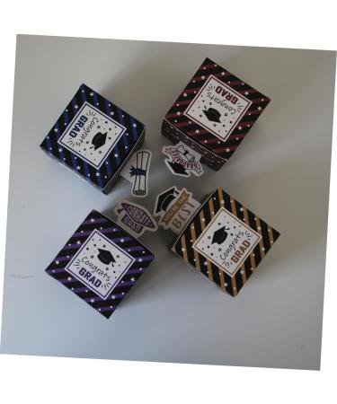 50pcs Boxes Graduation Candy Box Gift Boxes Favor Boxes Graduation Party Favors Party Candy Holder Grad Candy Boxes Candy Supply Graduation Treat Boxes Square Carton Purple Paper 1 count (Pack of 1) Purple - Buy Online on SooperMarket.com