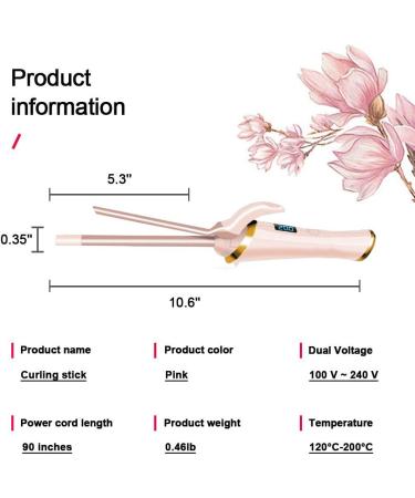 Buy Curling Iron & Wand - Mini Hair Curler with 9mm Ceramic Barrel for Tight Curls - LCD Temperature Display - Ideal for Short & Long Hair - Buy Online on SooperMarket.com