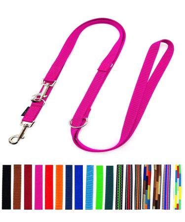 Dog leash double leash adjustable 2m / 2.40m / 2.80m / 3.50m / 5m large dogs 20mm/25mm (Lilac 20mm 5m) Lilac 20mm 5m