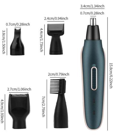 TEMKIN 4-in-1 USB Electric Nose Hair Trimmer - Ear Beard & Eyebrow Hair Removal Device for Men - Buy Online on SooperMarket.com