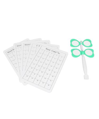 Optical Flipper Optometry Flip Lens Optical Flipper Flip Trial Lens Optical Flipper Plastic Optometry Flip Trial Lens Ophthalmic Test Tool with 5 Vision Test Cards for Near Vision Test ( 200 (20/40))