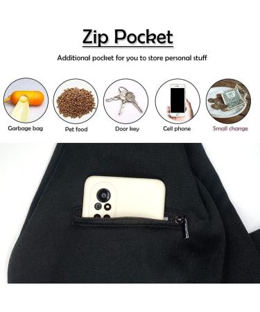 Natuya Small Dog & Cat Sling Carrier Bag - Adjustable Strap, Hands-Free Design with Safety Belt & Front Zipper Pocket - Perfect for Outdoor Travel - Black Cotton Style - Buy Online on SooperMarket.com