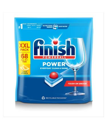 Finish Power 68s Lemon Dishwasher Tablets