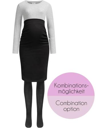Herzmutter Maternity Skirt XL Black Cotton Pencil Midi Length - Buy Online on SooperMarket.com
