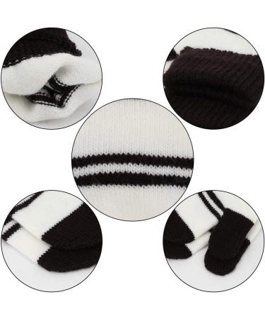 JUPSK Toddler Mittens - Winter Warm Knitted Stripe Gloves for Baby Boys and Girls | 6 Pairs | Ages 1-4 Years - Buy Online on SooperMarket.com