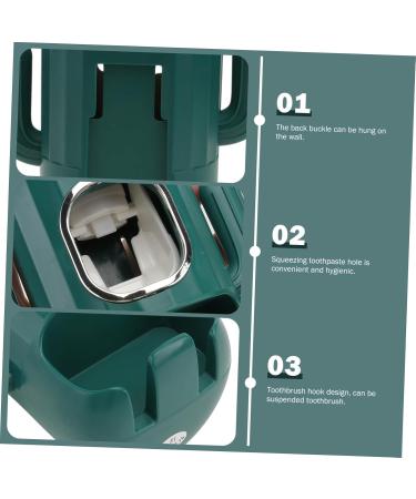 Alipis Automatic Toothpaste Dispenser & Toothbrush Holder - Wall-Mounted Toothpaste Press for Easy Squeezing - Ideal for Home & Travel - Buy Online on SooperMarket.com