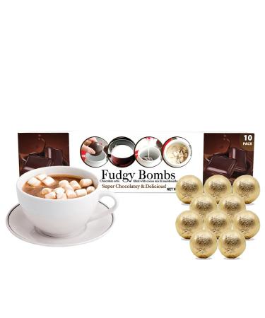 Doohickey Fudgy Bombs Hot Chocolate Bombs Filled with Cocoa Mix and Marshmallows Hot Cocoa Bombs Easy to Make Super Chocolatey and Delicious Taste (10 Pack)