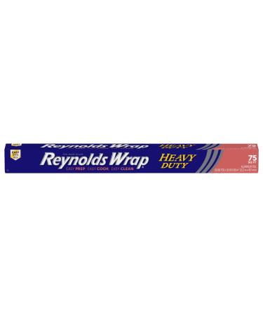 Reynolds Wrap Heavy Duty Aluminum Foil, 75 Square Feet 75 Sq Ft (Pack of 1) Heavy Duty 75 Sq Ft