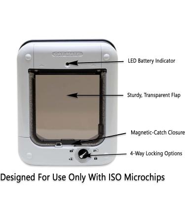 Cat Mate Microchip Cat Flap - White | Secure Entry for Your Cat - Buy Online on SooperMarket.com