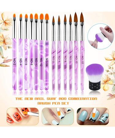 Buy Ebanku 14 PCs Professional Nail Brush Set for Gel & Acrylic Nail Art - International Shipping Available - Buy Online on SooperMarket.com