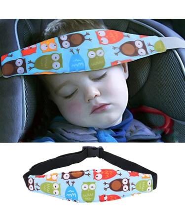Baby Kids Safety Head Support Hugger Kids Car Seat Safety Head Support Hugger Head Support Band for Infants Baby Head Support for Car Seat Car Seat Head Support Neck Protection Belt Blue