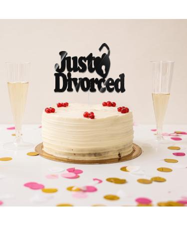 Divorce Cake Toppers - Just Divorced Cake Picks | Break Up Theme Decorations - Buy Online on SooperMarket.com