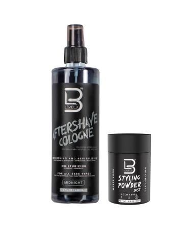 L3 Level 3 After Shave Spray Cologne - Softens Skin - Refreshes and Relieves Face and Skin - Styling Powder Included Midnight