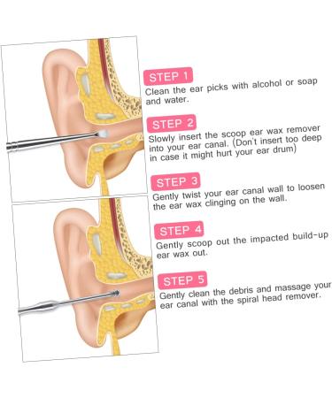 Stainless Steel Ear Spoon Set - 3pcs T Tool Earmuffs Ear Cleaners Kit for Ear Wax Removal - Buy Online on SooperMarket.com