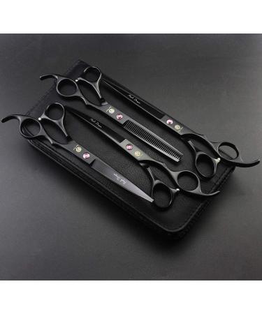 Purple Dragon 7.0 Fellscher for Dogs - Professional Curved Scissors Set with Effilier for Pet Grooming - High-Quality 440C Stainless Steel from Japan - Buy Online on SooperMarket.com