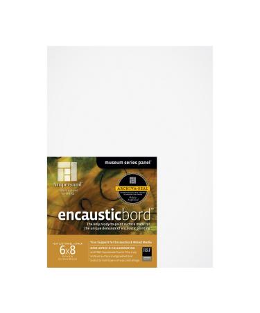 Ampersand Encausticbord Hardboard Panel for Encaustics and Mixed Media, 1/8 Inch Depth, 6X8 Inch, Pack of 3 (EN0608)