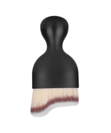 Verdant Touch Foundation Brush Foundation Makeup Brush Curving Wine Glass Shape for Liquid Foundation Gray
