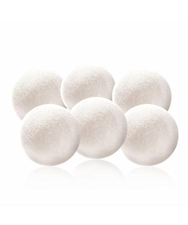 ZIEM 6Pcs 7CM Wool Balls Clothes Dryer Laundry Eco Friendly Softener Dehumidification Decrease Drying Time Washing Reusable Static Free