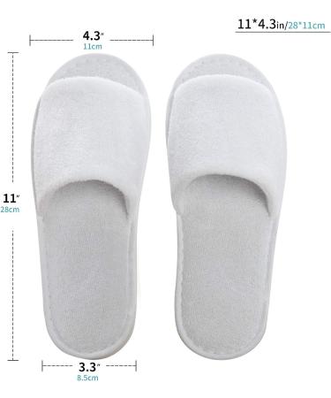 KabinChiu 6 Pairs Disposable Spa Slippers White - Universal Size for Hotel, Home, Nail Salon - Non-Slip Open Toe Design for Women and Men - Buy Online on SooperMarket.com