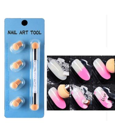 Mwoot Nail Design Brush Set 4 Pcs Replacement Sponge & 2 Pcs Beginner Brushes for Perfect Nail Art | International Shipping Available - Buy Online on SooperMarket.com