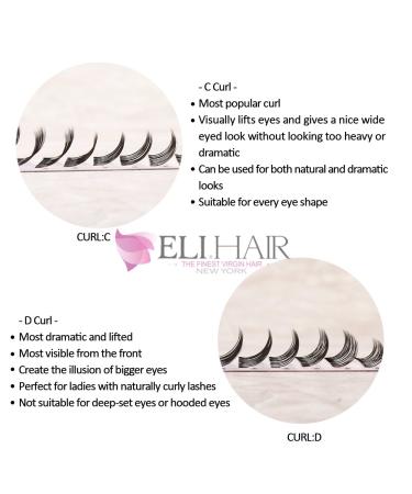4D Premade Volume Eyelash Extensions - Mix Length 8-14mm Russian Cluster Individual Eyelashes C Curl | Shop Internationally - Buy Online on SooperMarket.com