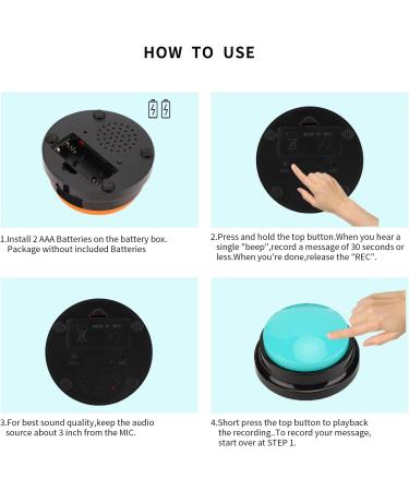 6 Pack Multicolored Language Recording Buttons - 30-Second Describable Pet Training & Creative Learning Gifts for Kids & Office Fun - Buy Online on SooperMarket.com