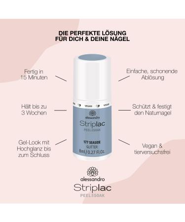 Alessandro Striplac UV Nail Polish - Seaside | Gentle Long-Lasting & Vegan | 8 ml Peel-Off Technology - Buy Online on SooperMarket.com
