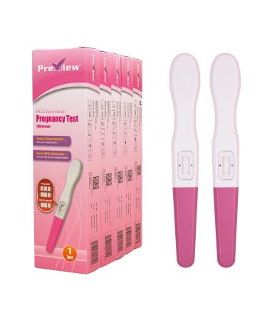 Preview Early Result Pregnancy Test Kit 5 Count -6 Days Sonner Extra Sensitive HCG Urine at Home Test 1 count (Pack of 5)