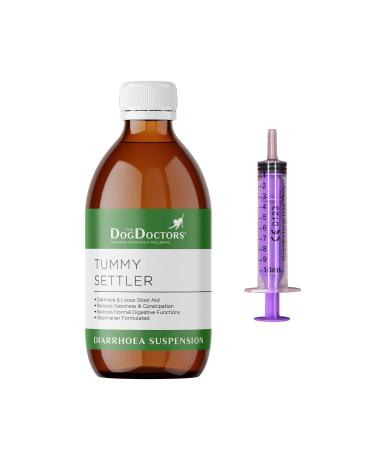 The Dog Doctors Tummy Settler For Fast Acting Relief From Loose Stools. 50 Serving For Digestive Issues & Diarrhoea - Suitable For All Breeds & Sizes - Syringe Included to Easily Administer! (250ml)